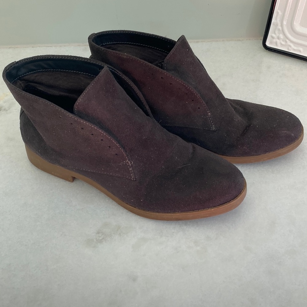Black suede booties